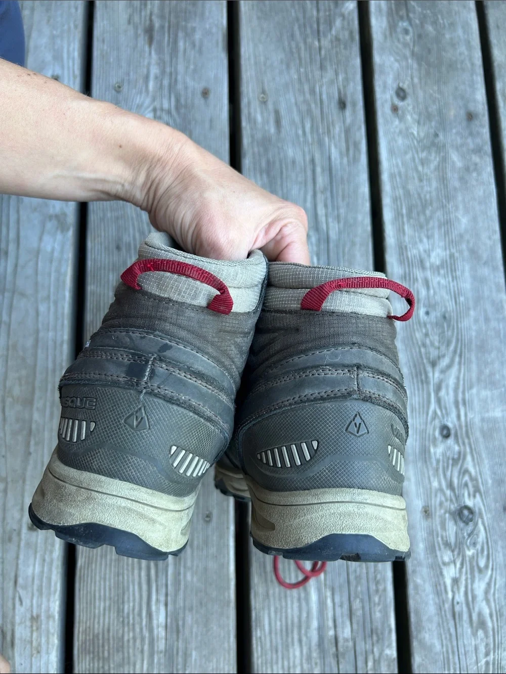 Vasque size 4 kids Hiking Boots with Red Laces